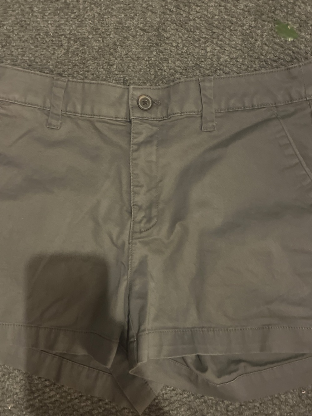 A new day, gray khaki shorts